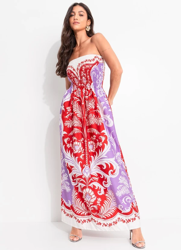 Farm - Vestido Midi Satorini Off White