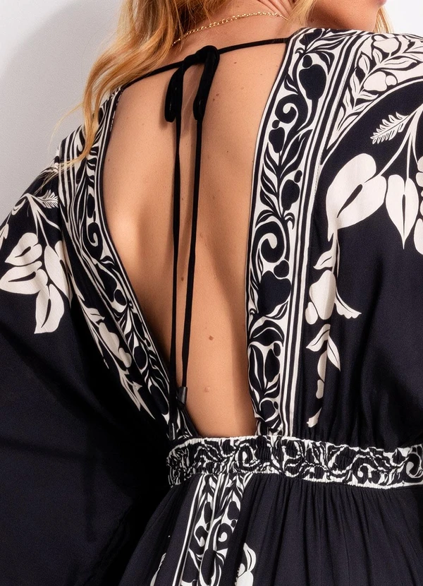 Farm - Vestido Midi Sintra Preto 4