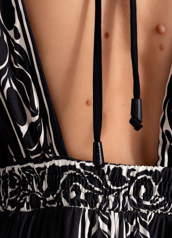 Farm - Vestido Midi Sintra Preto 7