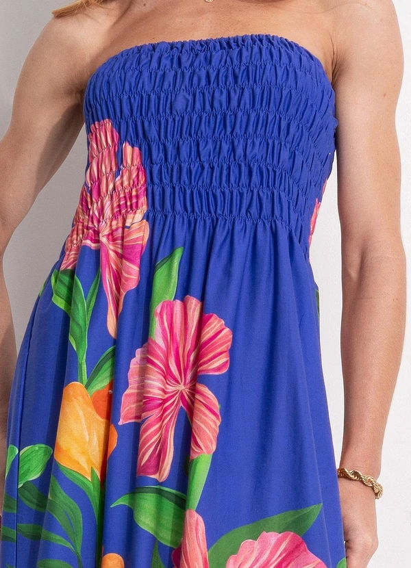 Farm - Vestido Midi Tarsila Azul 5