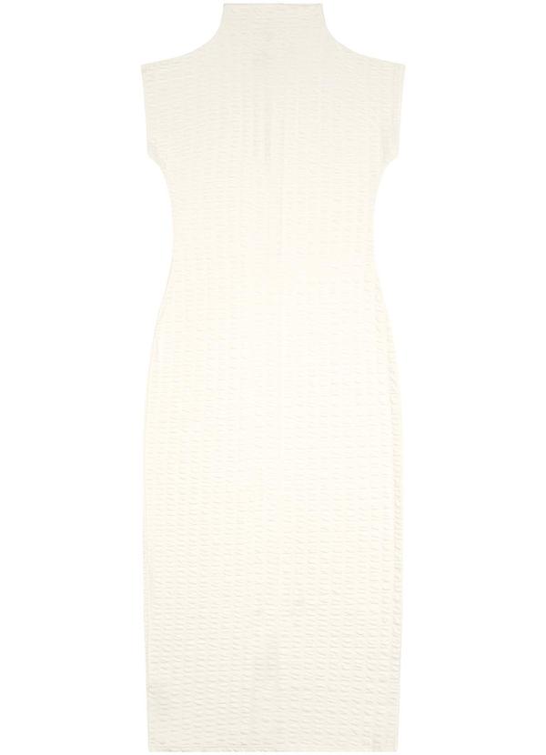 Malwee - Vestido Midi Texturizado Bege 5