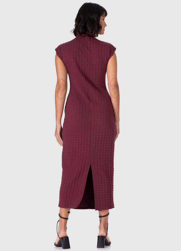 Malwee - Vestido Midi Texturizado Roxo 2
