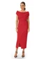 Enfim - Vestido Midi Transpassado Vermelho - variação: Vermelho