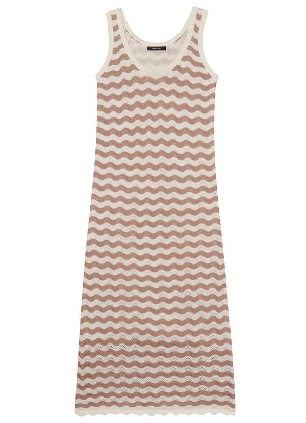 Malwee - Vestido Midi Tricô Feminino Bege 2