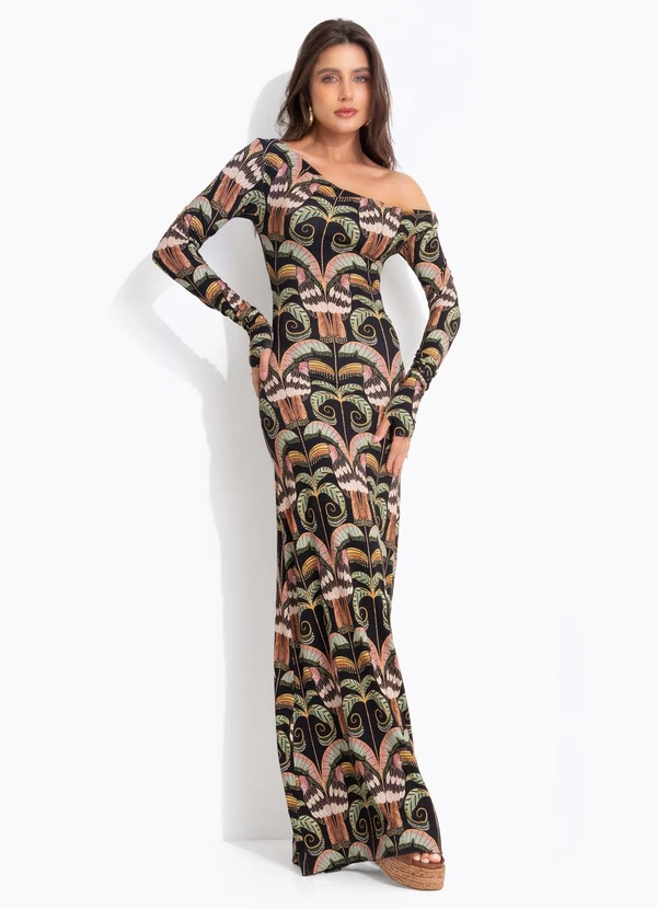 Farm - Vestido Midi Tucano Real Preto 3