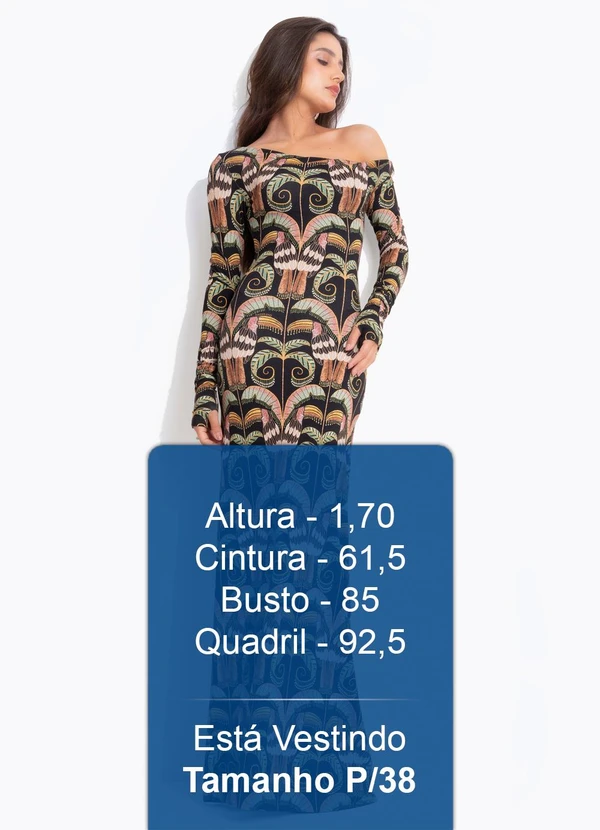 Farm - Vestido Midi Tucano Real Preto 4