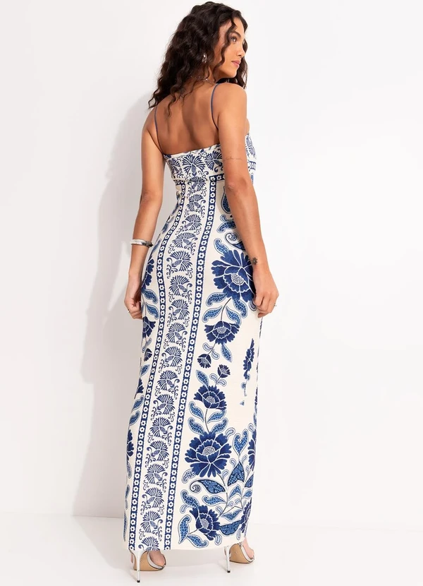 Farm - Vestido Midi Valentina Azul 2