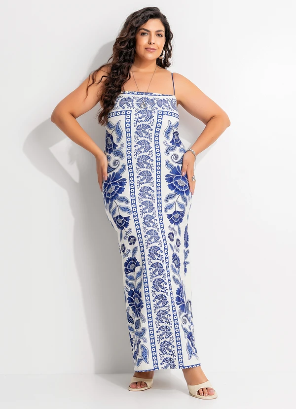 Farm - Vestido Midi Valentina Azul 7