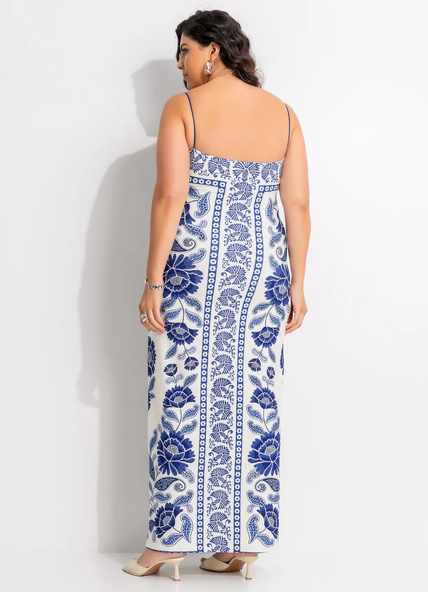 Farm - Vestido Midi Valentina Azul 8