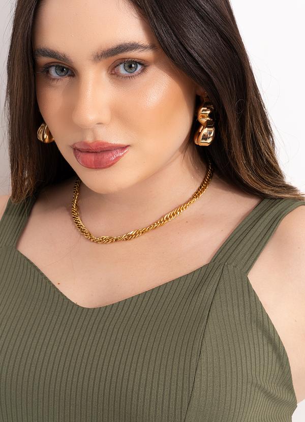 Quintess - Vestido Midi Verde com Saia Transpassada 10