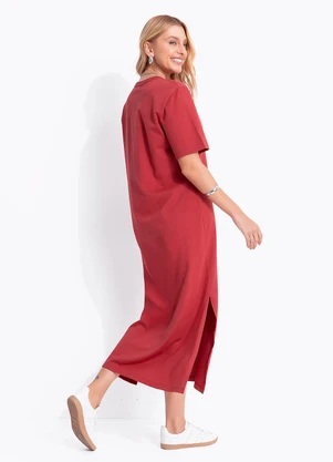Colcci - Vestido Midi Vermelho - COLCCI