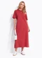 Colcci - Vestido Midi Preto - variação: Vermelho