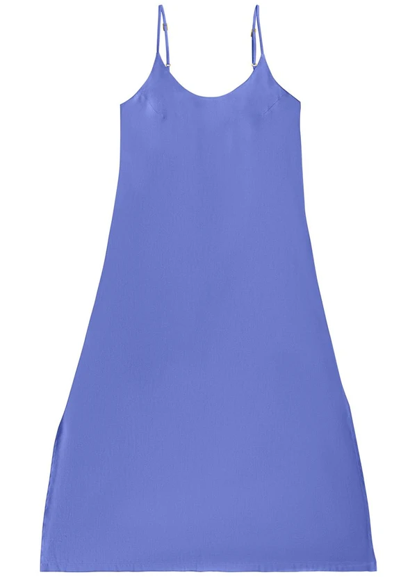 Angel - Vestido Midi Viscose Azul 4