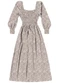 Angel - Vestido Midi Viscose Estampada Bege - variação: Bege