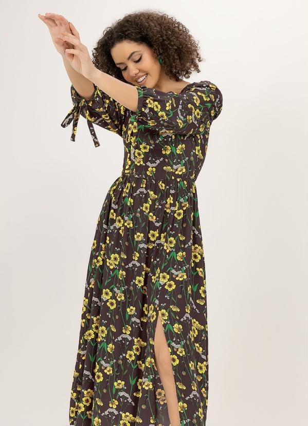 Angel - Vestido Midi Viscose Estampado