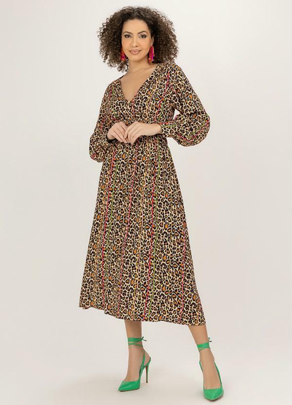 Angel - Vestido Midi Viscose Estampado