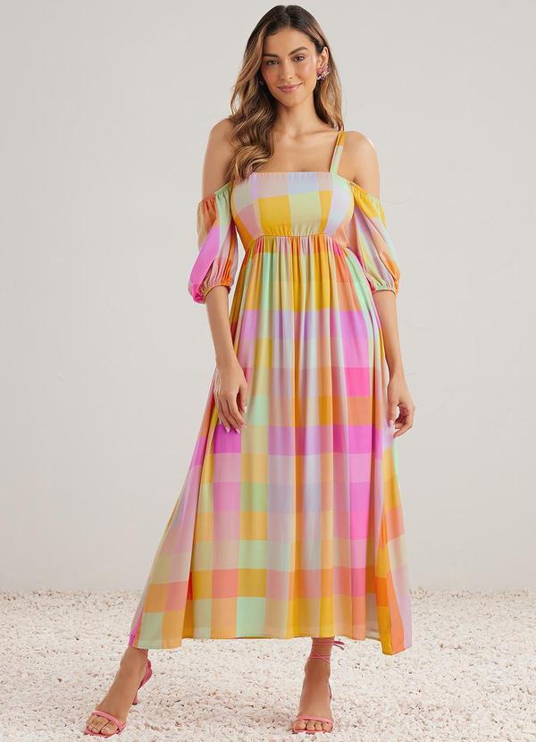 Angel - Vestido Midi Viscose Estampado