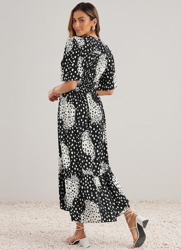 Angel - Vestido Midi Viscose  Preto 2