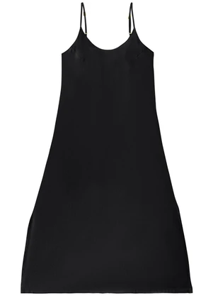Angel - Vestido Midi Viscose Preto - ANGEL