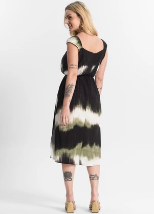 Select - Vestido Midi Viscose Verde - SELECT