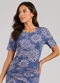 Infinita Cor - Vestido Midi Viscotorcion Rotativo Preto - variação: Azul