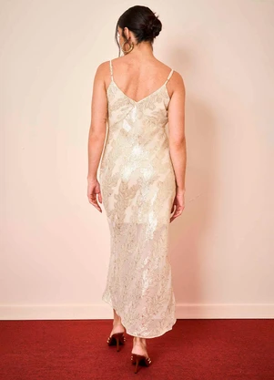 Doce Trama - Vestido Midi Wild Orchid de Alça Branco - DOCE TRAMA