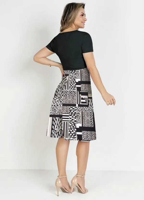 Rosalie - Vestido Mix de Estampa Evasê 4