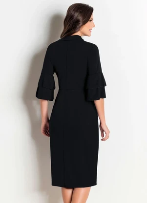 Rosalie - Vestido  Preto com Babados - ROSALIE
