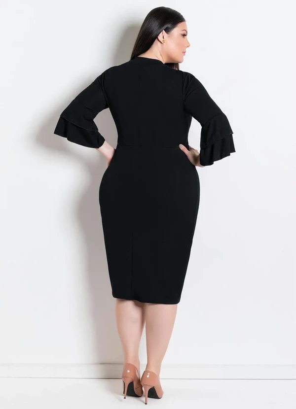 Rosalie - Vestido  Preto com Babados 10