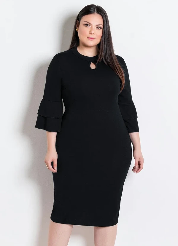 Rosalie - Vestido  Preto com Babados 6