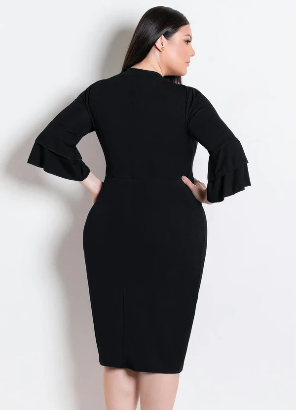 Rosalie - Vestido  Preto com Babados 7