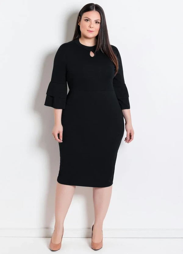 Rosalie - Vestido  Preto com Babados 8