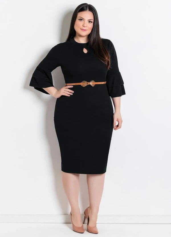 Rosalie - Vestido  Preto com Babados 9