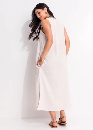Bimini - Vestido Natural em Linho - BIMINI