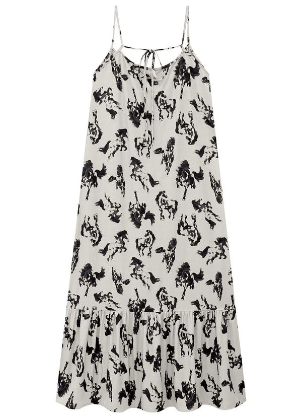 Enfim - Vestido Off White Country Midi Amplo 2