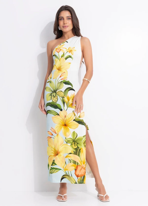 Farm - Vestido Ombro Só Floral Samanta Azul