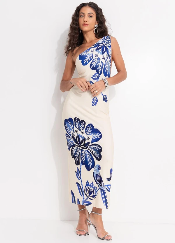 Farm - Vestido Ombro Só Paraíso Bege