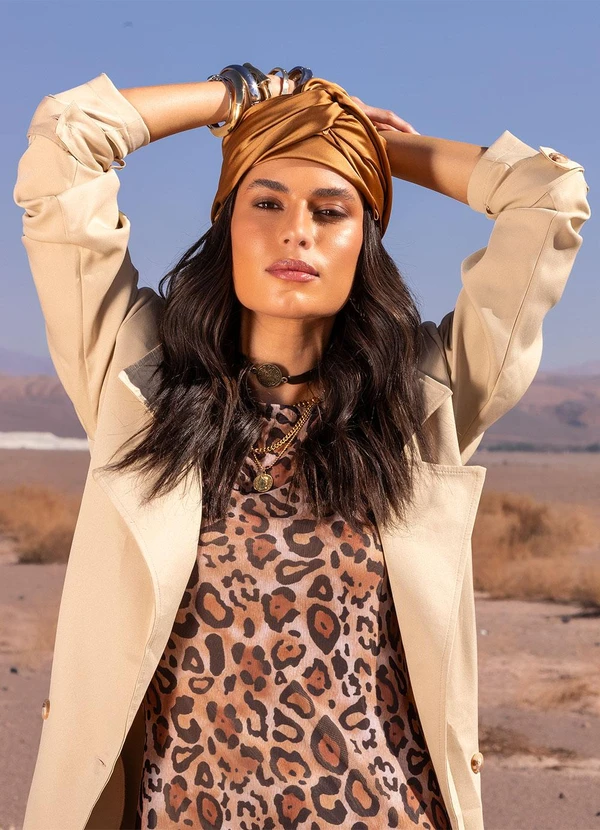 Quintess - Vestido Onça em Tule 10