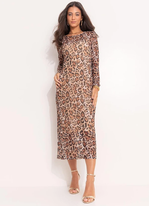 Quintess - Vestido Onça em Tule 7