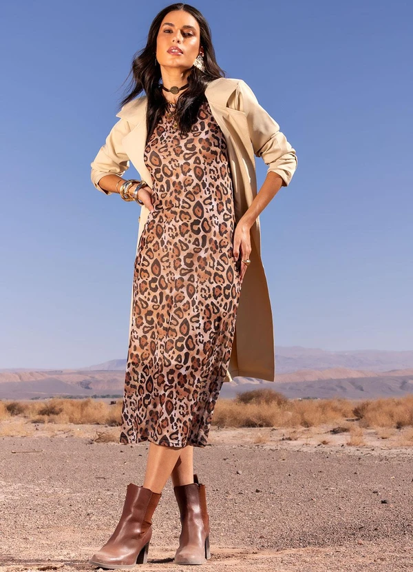 Quintess - Vestido Onça em Tule 12