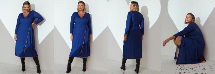 Vestido Ona Marinho Transpassado