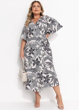 Quintess - Vestido Onças em Malha Fria - QUINTESS