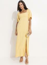 Vestido Panna Cotta em Viscose Plana Sarjada