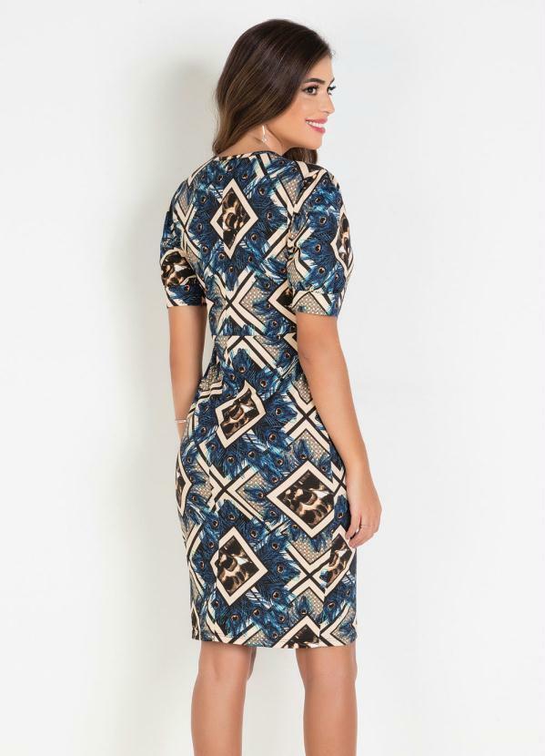 Rosalie - Vestido Penas Moda Evangélica com Botões 2