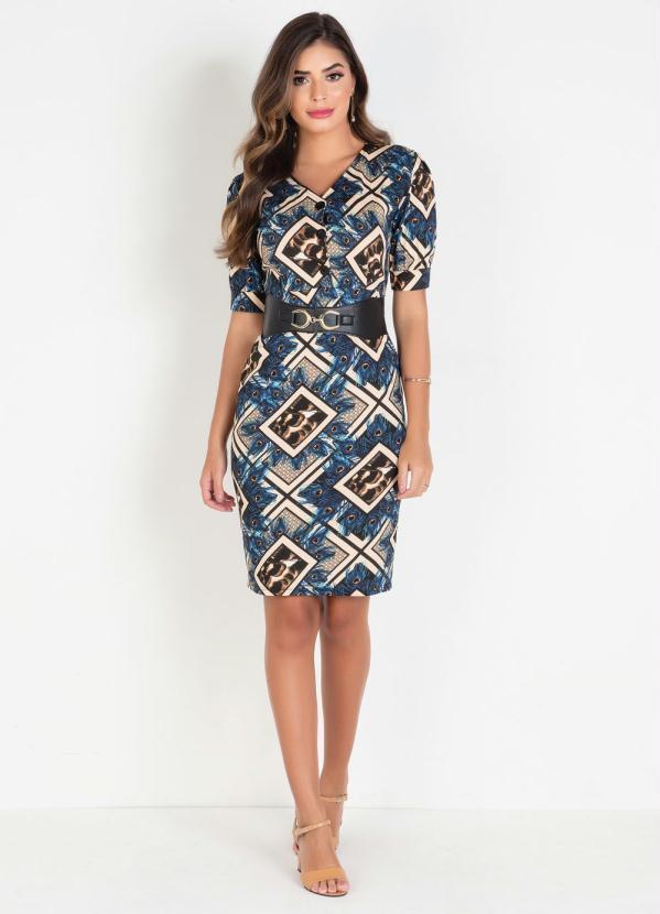 Rosalie - Vestido Penas Moda Evangélica com Botões 4