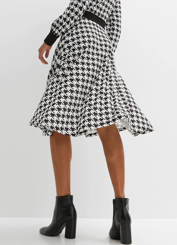 bonprix - Vestido Pied de Poule P&B em Malha Fria 3