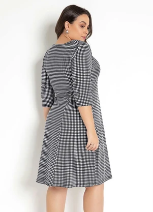 Rosalie - Vestido Pied de Poule Pret  Evasê - ROSALIE