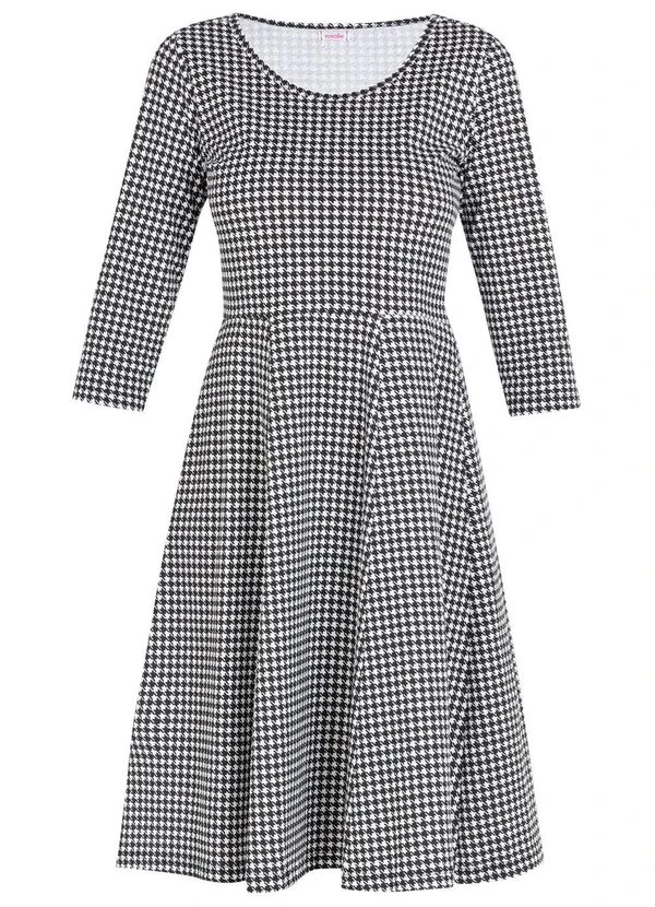 Rosalie - Vestido Pied de Poule Pret Evasê 7