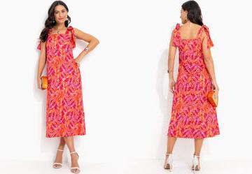 Vestido Pinceladas em Malha Fria