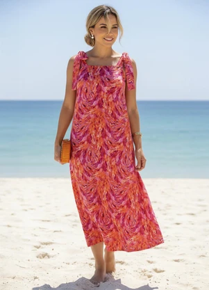 Quintess - Vestido Pinceladas em Malha Fria - QUINTESS